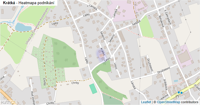 Krátká - mapa podnikání