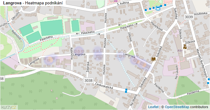 Langrova - mapa podnikání