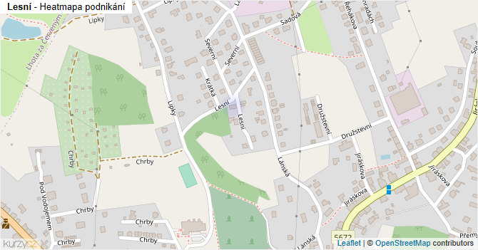 Lesní - mapa podnikání