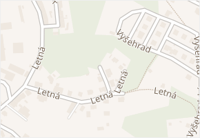 Letná v obci Červený Kostelec - mapa ulice