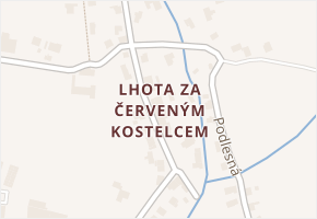 Lhota za Červeným Kostelcem v obci Červený Kostelec - mapa části obce