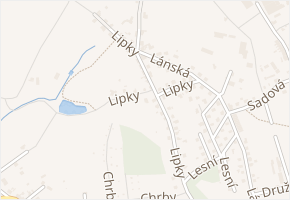 Lipky v obci Červený Kostelec - mapa ulice