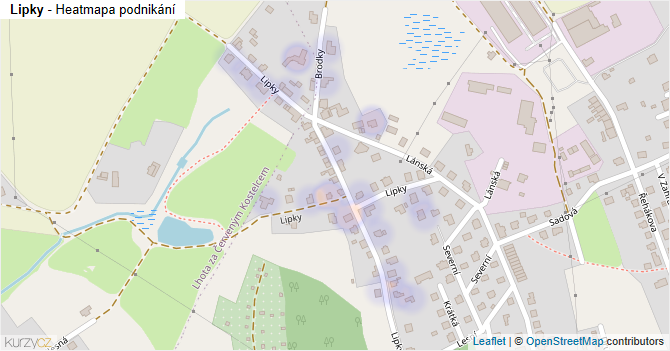 Lipky - mapa podnikání