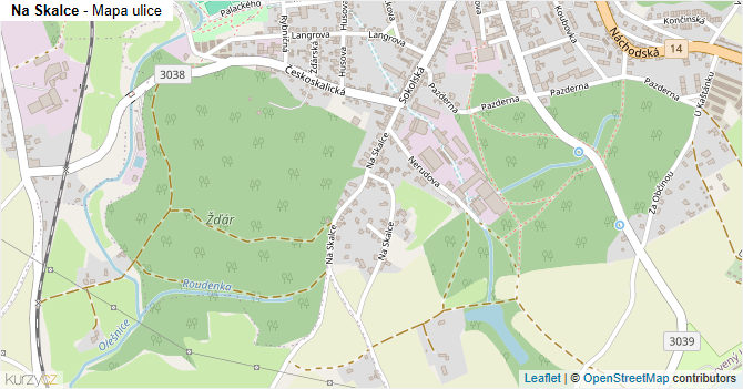 Na Skalce - mapa ulice