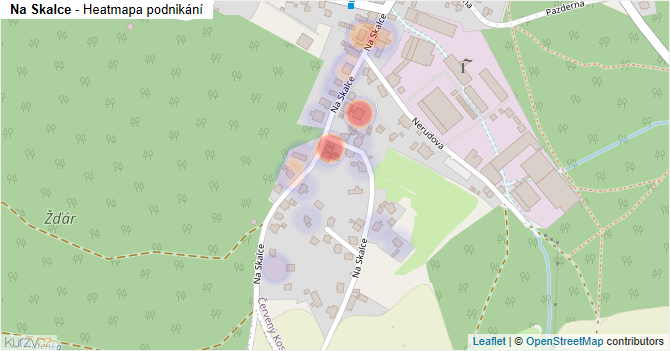 Na Skalce - mapa podnikání
