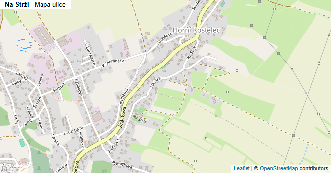 Na Strži - mapa ulice