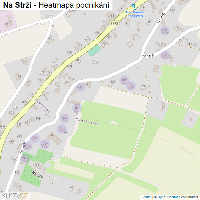 Mapa Na Strži - Firmy v ulici.