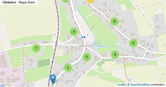 Olešnice - mapa firem