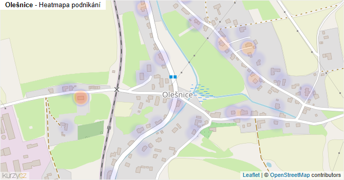 Olešnice - mapa podnikání
