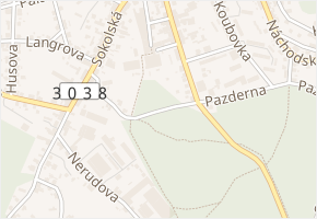 Pazderna v obci Červený Kostelec - mapa ulice