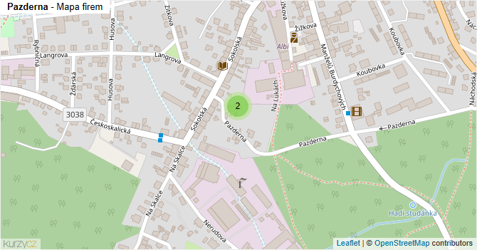 Pazderna - mapa firem