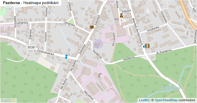 Pazderna - mapa podnikání