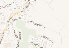 Přemyslova v obci Červený Kostelec - mapa ulice