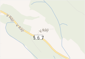 V Ráji v obci Červený Kostelec - mapa ulice