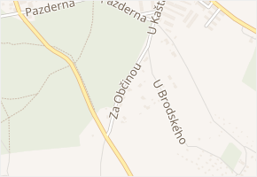 Za Občinou v obci Červený Kostelec - mapa ulice