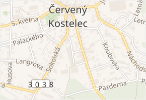 Žižkova v obci Červený Kostelec - mapa ulice