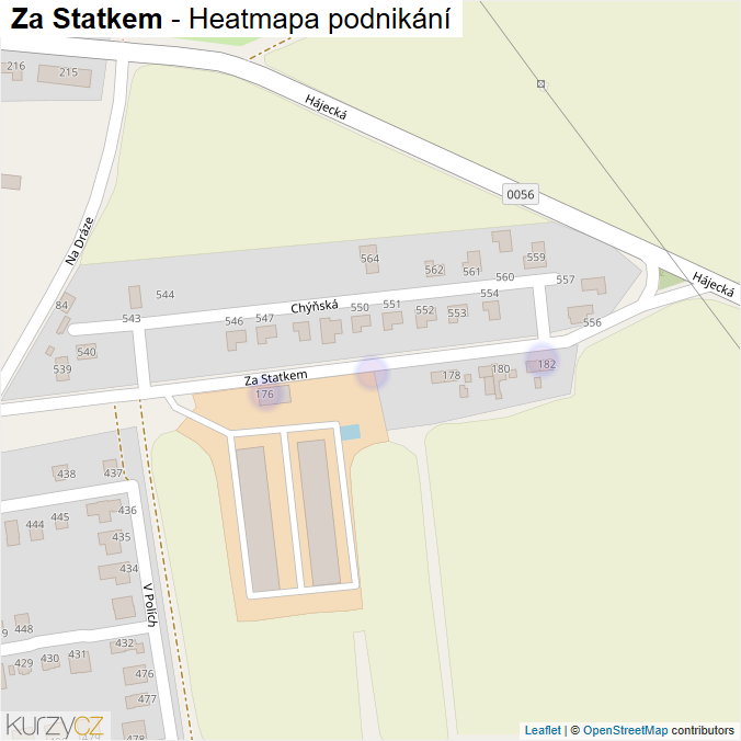 Mapa Za Statkem - Firmy v ulici.