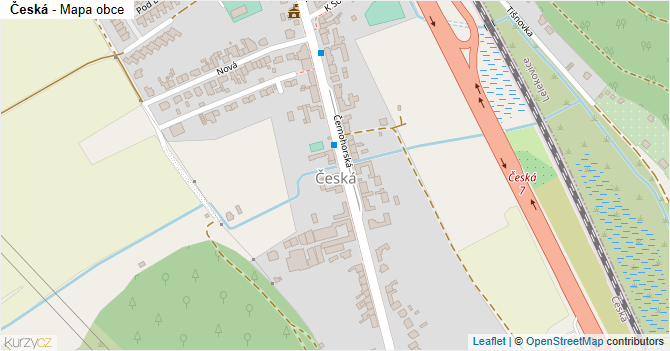 Česká - mapa obce
