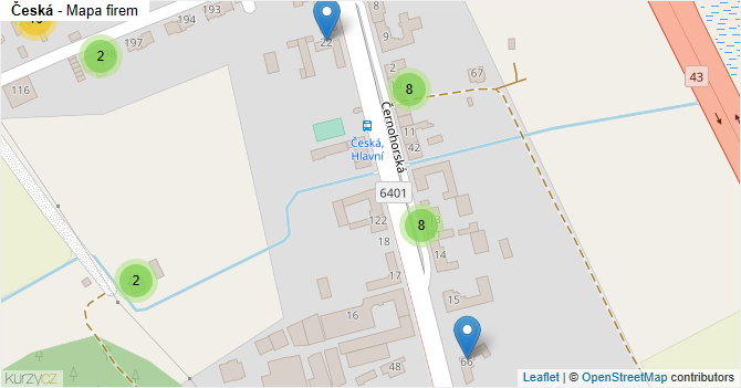 Česká - mapa firem