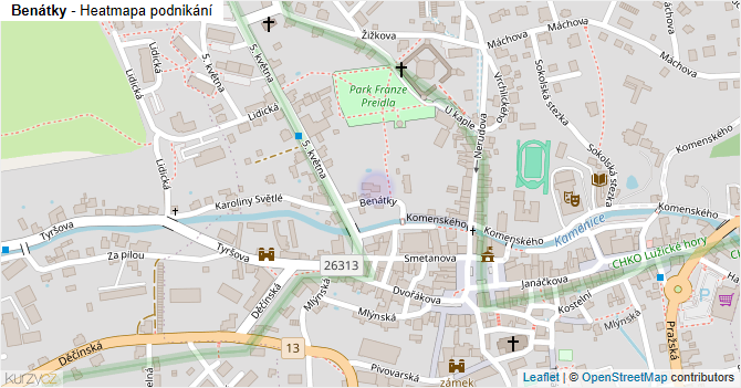 Benátky - mapa podnikání