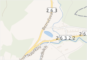 Bezručova v obci Česká Kamenice - mapa ulice