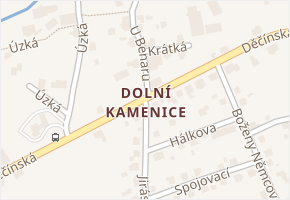 Dolní Kamenice v obci Česká Kamenice - mapa části obce