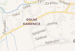 Hálkova v obci Česká Kamenice - mapa ulice