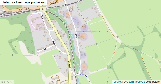 Jateční - mapa podnikání
