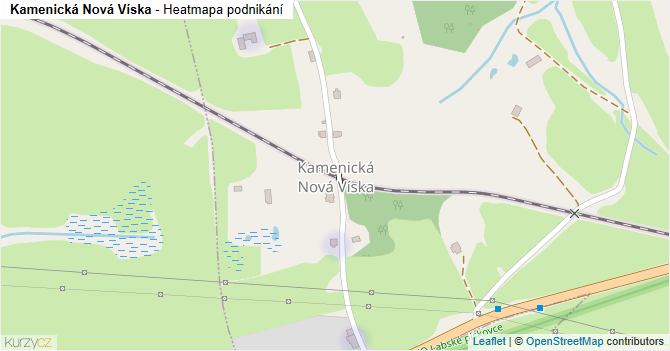 Kamenická Nová Víska - mapa podnikání