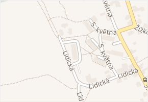 Lidická v obci Česká Kamenice - mapa ulice