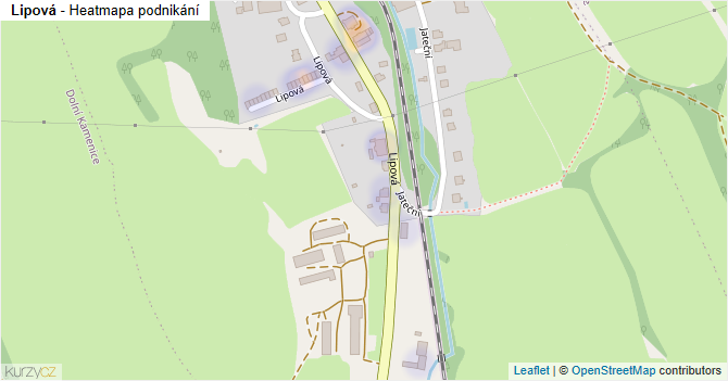 Lipová - mapa podnikání