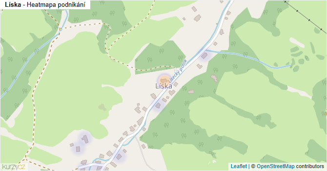 Líska - mapa podnikání