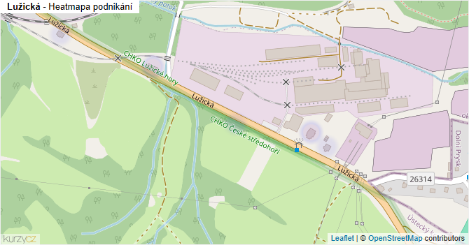 Lužická - mapa podnikání