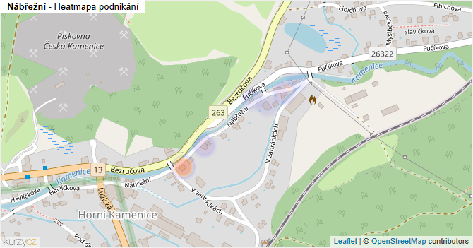 Nábřežní - mapa podnikání