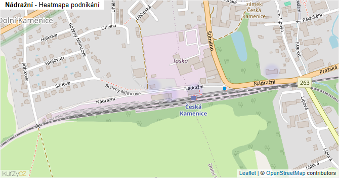 Nádražní - mapa podnikání