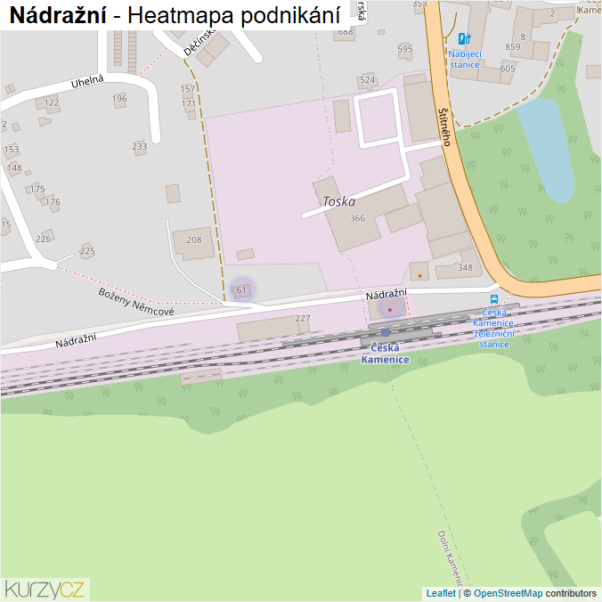 Mapa Nádražní - Firmy v ulici.