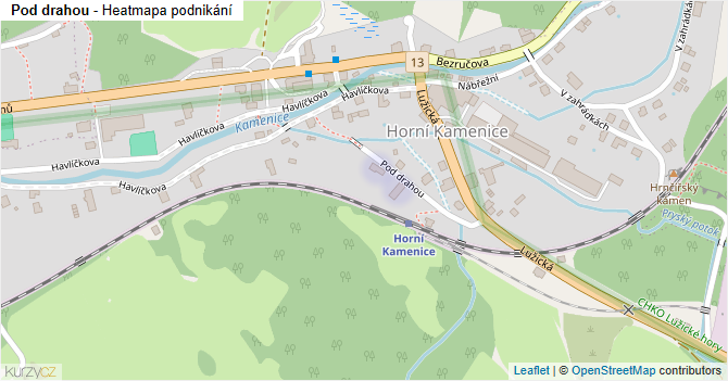 Pod drahou - mapa podnikání