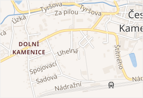 Uhelná v obci Česká Kamenice - mapa ulice