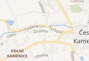 Za pilou v obci Česká Kamenice - mapa ulice