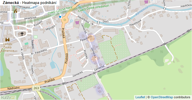 Zámecká - mapa podnikání