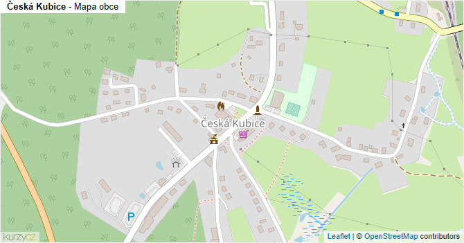 Česká Kubice - mapa obce