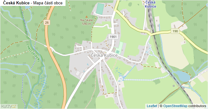 Česká Kubice - mapa části obce