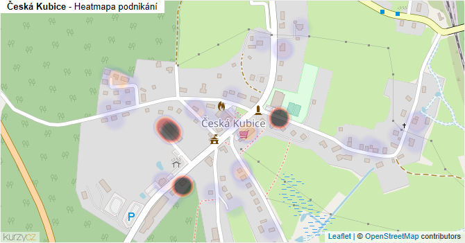 Česká Kubice - mapa podnikání