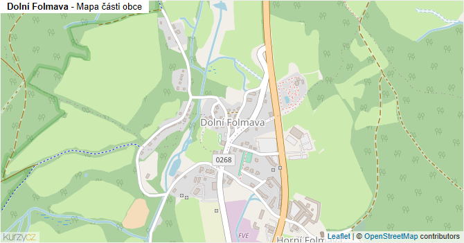 Dolní Folmava - mapa části obce