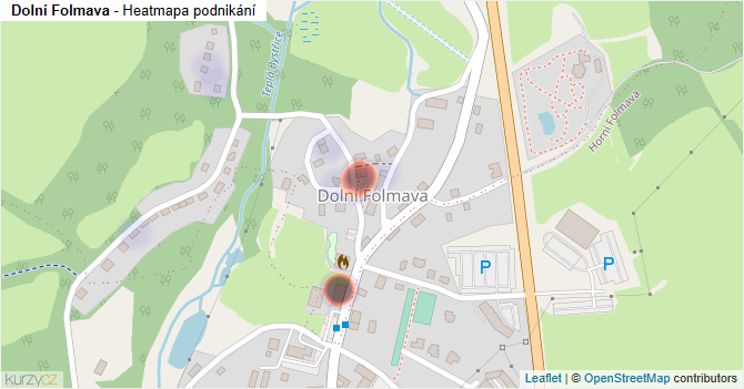 Dolní Folmava - mapa podnikání