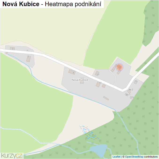 Mapa Nová Kubice - Firmy v části obce.