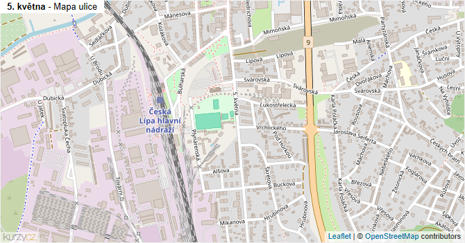 5. května - mapa ulice