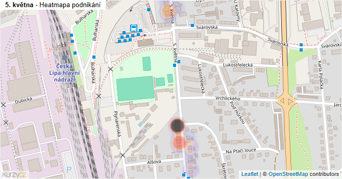 5. května - mapa podnikání