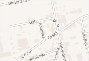 Anenská v obci Česká Lípa - mapa ulice