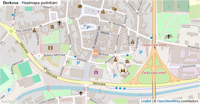 Berkova - mapa podnikání
